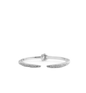 pave hinged open bangle